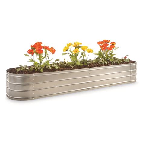 metal planter box installed|planter box with galvanized metal.